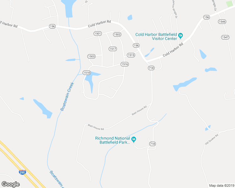 map of restaurants, bars, coffee shops, grocery stores, and more near 6380 Camille Drive in Mechanicsville