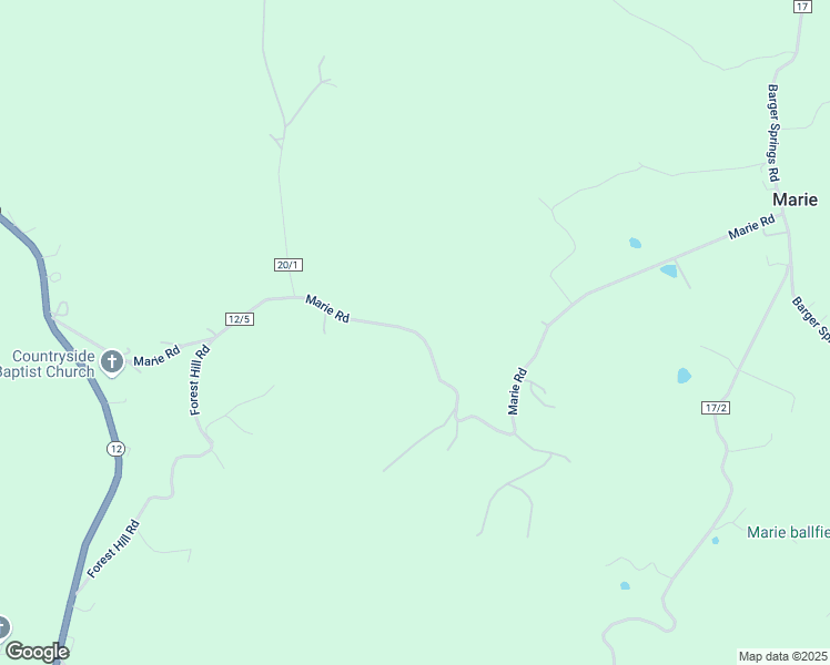 map of restaurants, bars, coffee shops, grocery stores, and more near Marie-Forest Hill in Summers County