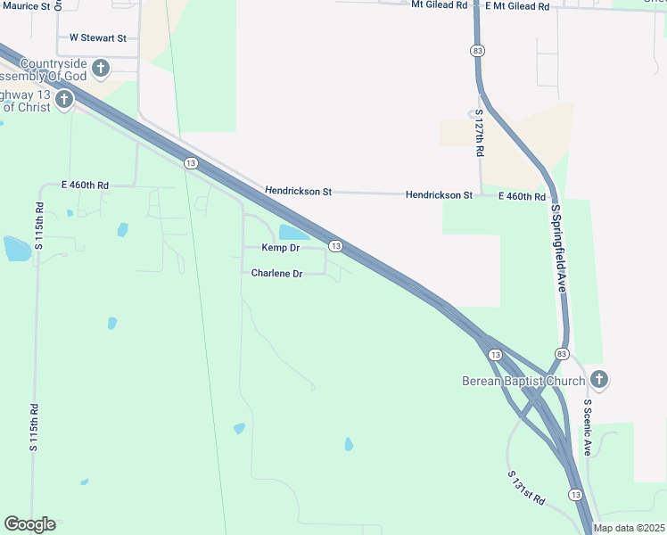 map of restaurants, bars, coffee shops, grocery stores, and more near 1230 Park Court in Bolivar