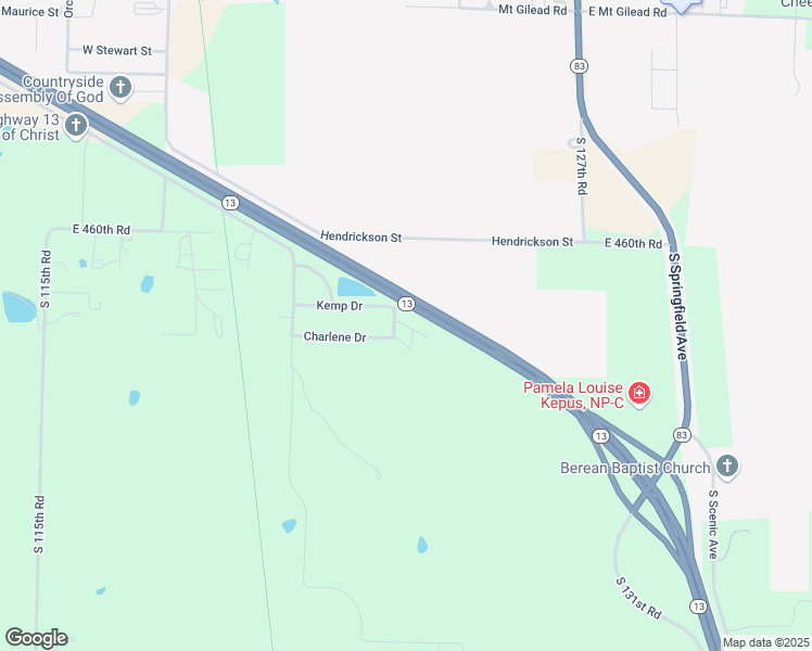map of restaurants, bars, coffee shops, grocery stores, and more near 1230 Park Court in Bolivar