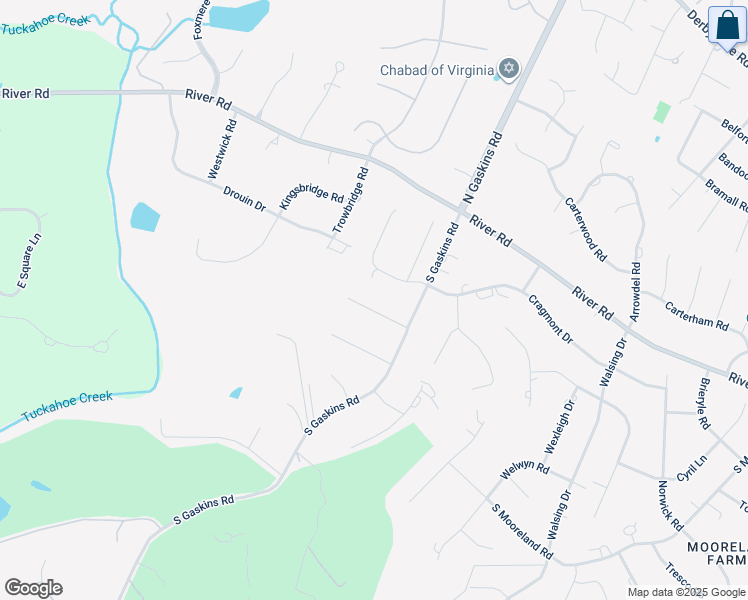 map of restaurants, bars, coffee shops, grocery stores, and more near 9708 Old Country Trce in Richmond