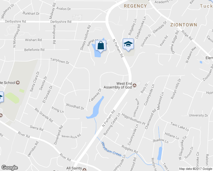 map of restaurants, bars, coffee shops, grocery stores, and more near 402 Lakeway Court in Richmond