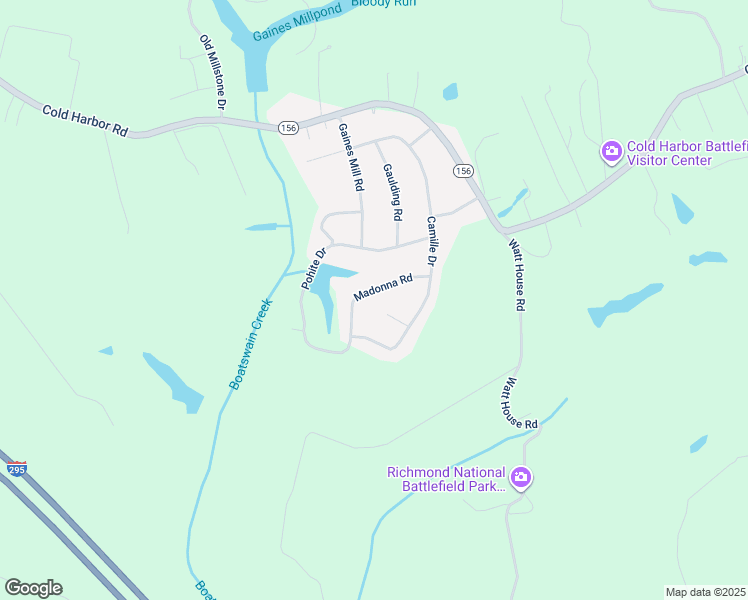 map of restaurants, bars, coffee shops, grocery stores, and more near 6248 Madonna Road in Mechanicsville