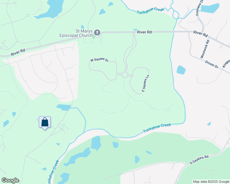map of restaurants, bars, coffee shops, grocery stores, and more near 132 West Square Court in Richmond