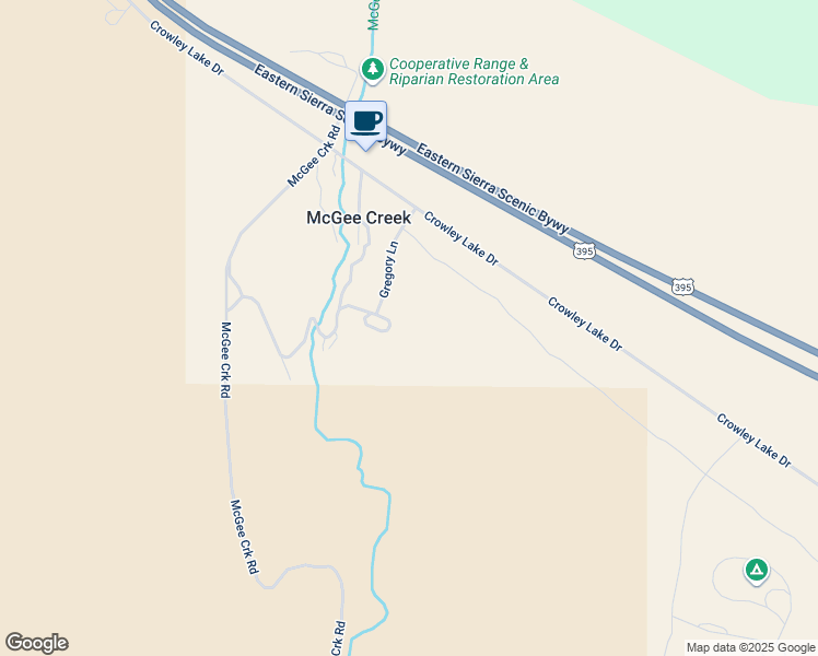 map of restaurants, bars, coffee shops, grocery stores, and more near 14 Gregory Lane in Mammoth Lakes