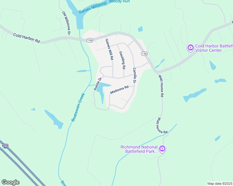 map of restaurants, bars, coffee shops, grocery stores, and more near 6248 Madonna Road in Mechanicsville