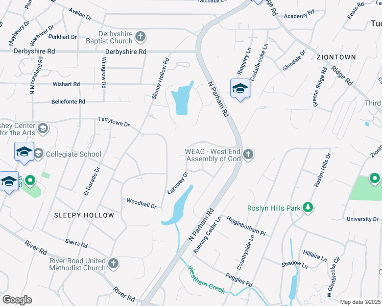 map of restaurants, bars, coffee shops, grocery stores, and more near 405 September Drive in Henrico