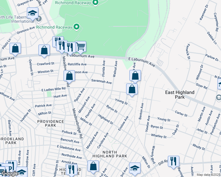 map of restaurants, bars, coffee shops, grocery stores, and more near in 