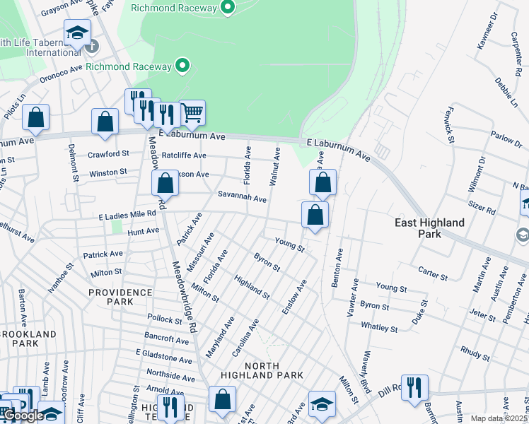 map of restaurants, bars, coffee shops, grocery stores, and more near in 