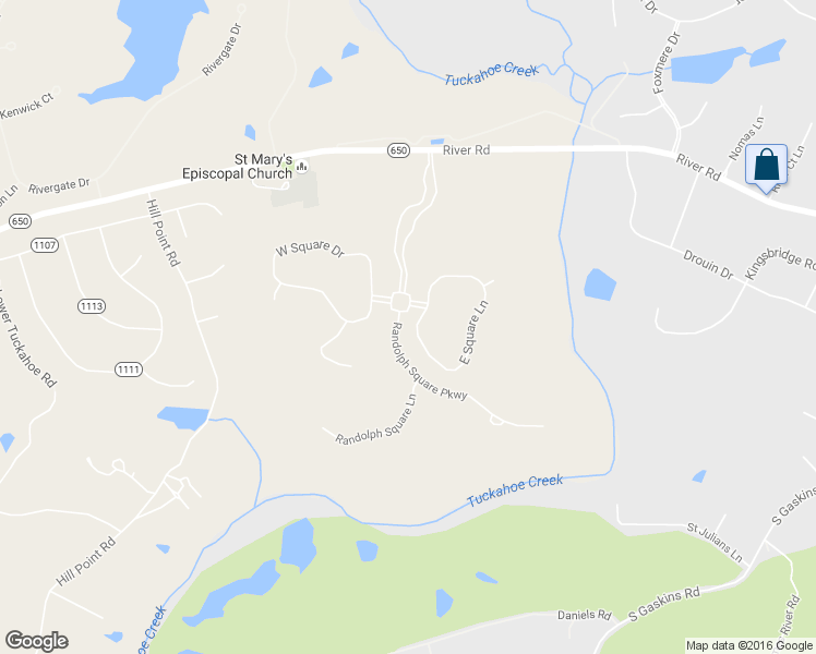 map of restaurants, bars, coffee shops, grocery stores, and more near 4 East Square Lane in Richmond