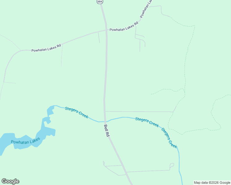 map of restaurants, bars, coffee shops, grocery stores, and more near 4658 Bell Road in Powhatan