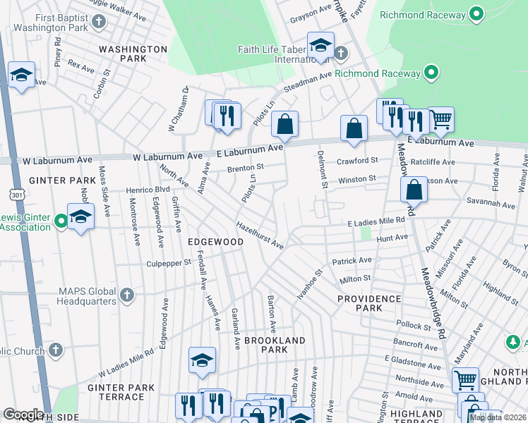 map of restaurants, bars, coffee shops, grocery stores, and more near in 