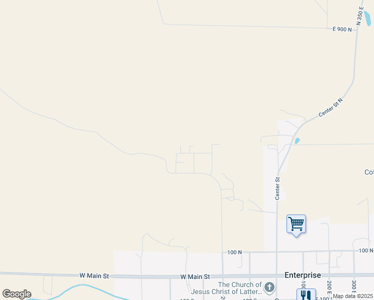 map of restaurants, bars, coffee shops, grocery stores, and more near 328 West 475 North in Enterprise