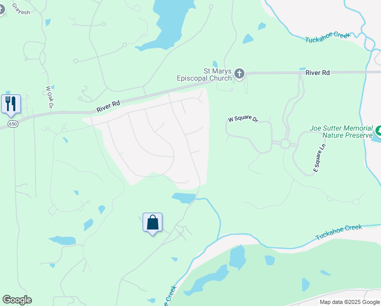 map of restaurants, bars, coffee shops, grocery stores, and more near 1 Hill Point Court in Henrico