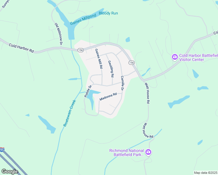 map of restaurants, bars, coffee shops, grocery stores, and more near 6590 Pohite Drive in Mechanicsville