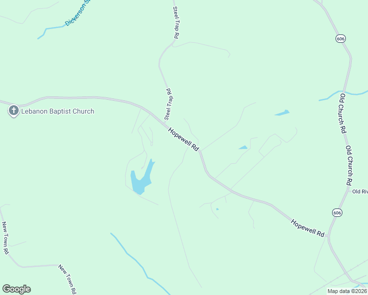 map of restaurants, bars, coffee shops, grocery stores, and more near 6045 Hopewell Road in New Kent
