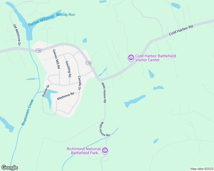 map of restaurants, bars, coffee shops, grocery stores, and more near 6229 Cold Harbor Road in Mechanicsville