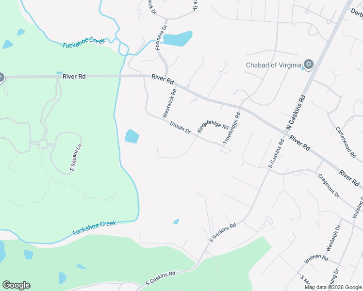 map of restaurants, bars, coffee shops, grocery stores, and more near 9900 Kingsbridge Road in Henrico