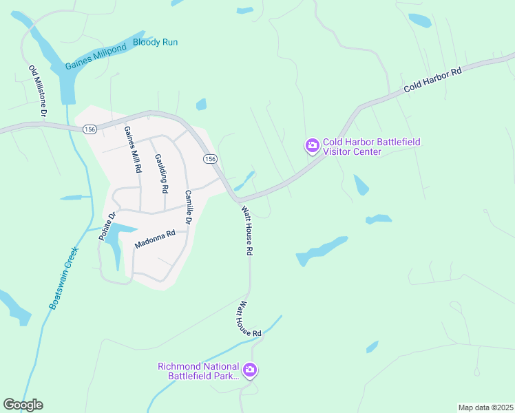 map of restaurants, bars, coffee shops, grocery stores, and more near 6229 Cold Harbor Road in Mechanicsville