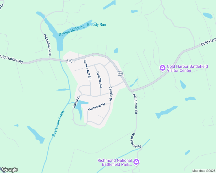 map of restaurants, bars, coffee shops, grocery stores, and more near 6465 Camille Drive in Mechanicsville