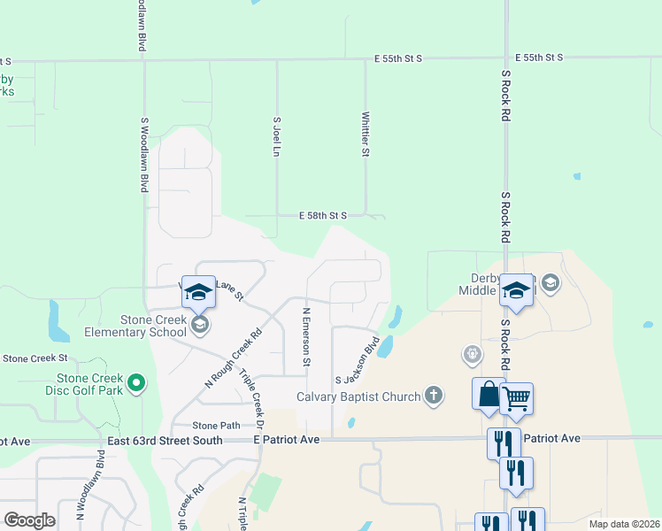 map of restaurants, bars, coffee shops, grocery stores, and more near 925 East Splitwood Way in Derby