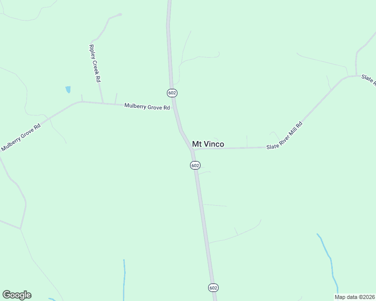 map of restaurants, bars, coffee shops, grocery stores, and more near Howardsville Road in Buckingham