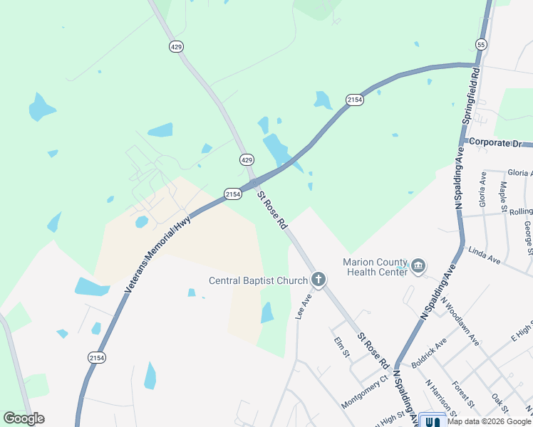 map of restaurants, bars, coffee shops, grocery stores, and more near 830 Saint Rose Road in Lebanon