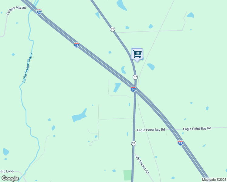map of restaurants, bars, coffee shops, grocery stores, and more near 282-382 Caraway Lane in Goreville
