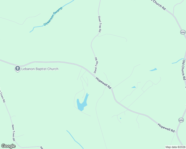 map of restaurants, bars, coffee shops, grocery stores, and more near 6000 Hopewell Road in New Kent