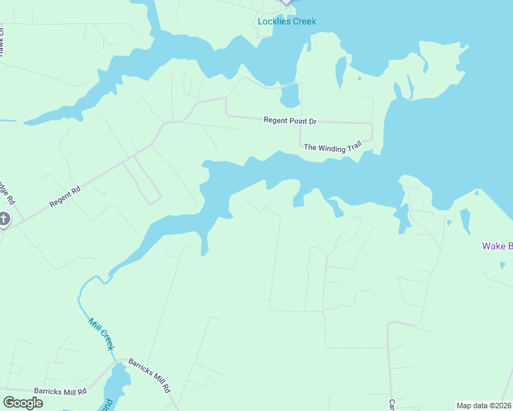 map of restaurants, bars, coffee shops, grocery stores, and more near 747 Blue Barn Road in Wake