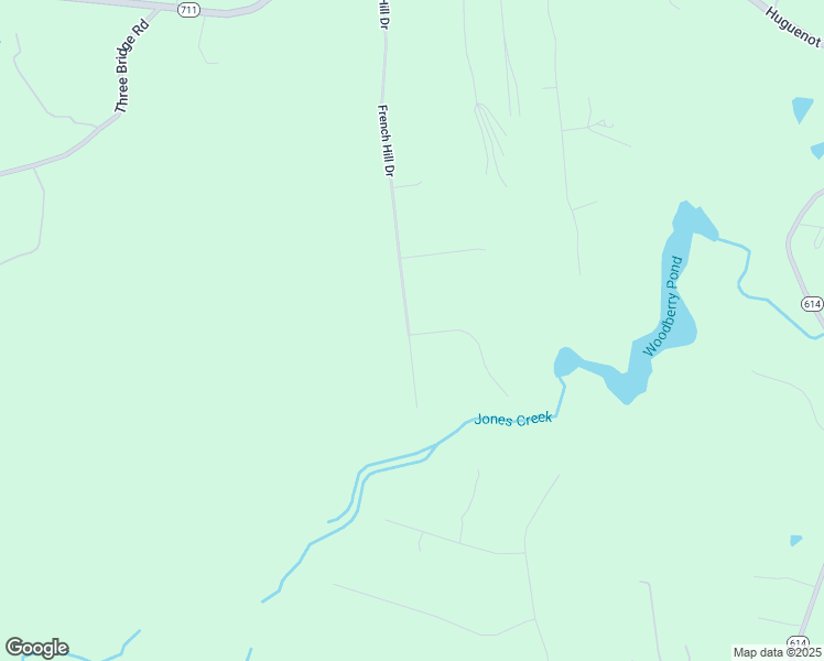 map of restaurants, bars, coffee shops, grocery stores, and more near 3088 French Hill Drive in Powhatan