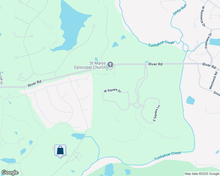 map of restaurants, bars, coffee shops, grocery stores, and more near 88 West Square Drive in Richmond