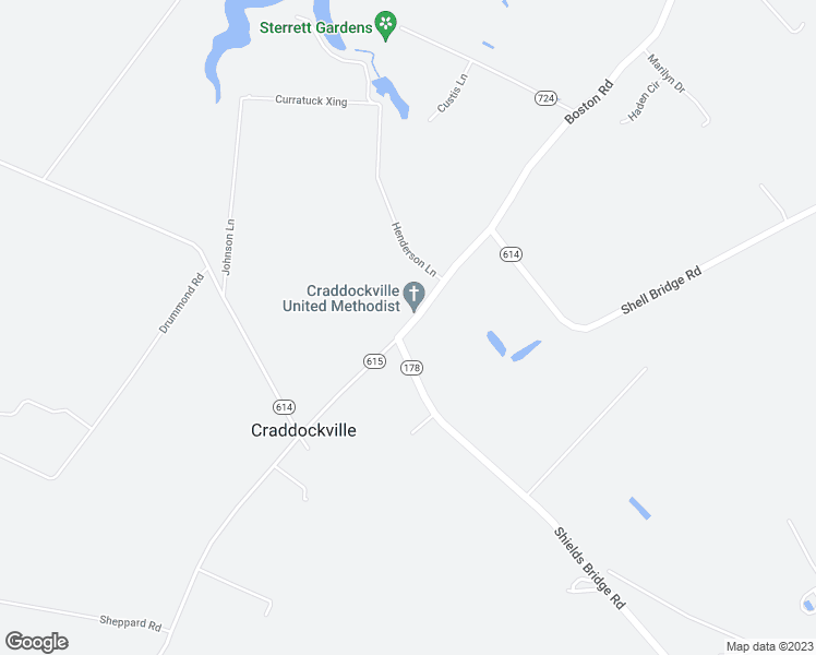 map of restaurants, bars, coffee shops, grocery stores, and more near in Craddockville