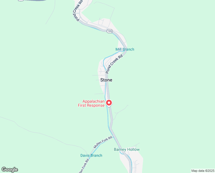 map of restaurants, bars, coffee shops, grocery stores, and more near 1393 Pond Creek Road in Stone