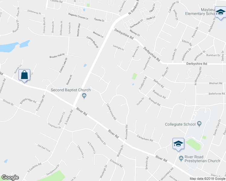 map of restaurants, bars, coffee shops, grocery stores, and more near 9524 Arrowdel Court in Henrico