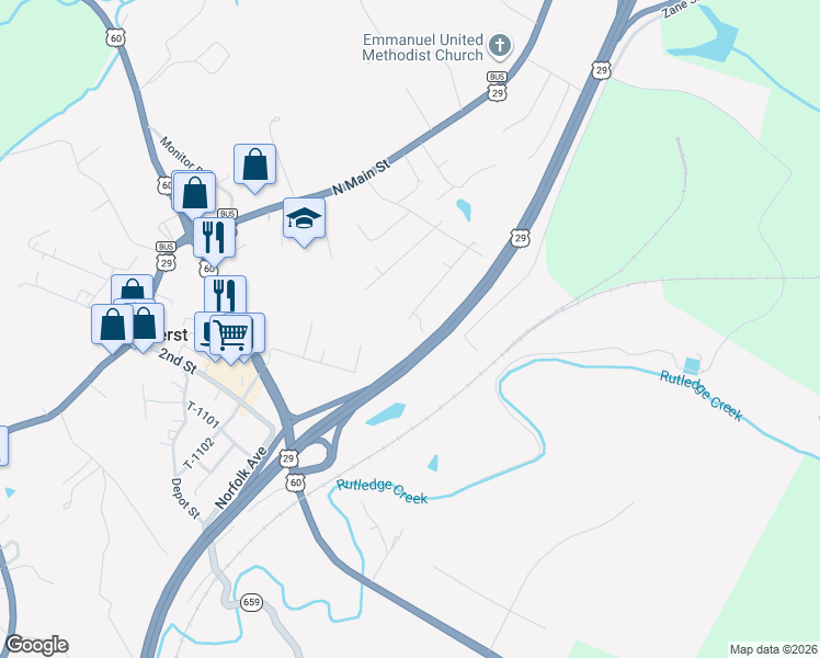 map of restaurants, bars, coffee shops, grocery stores, and more near 116 Loch Lane in Amherst
