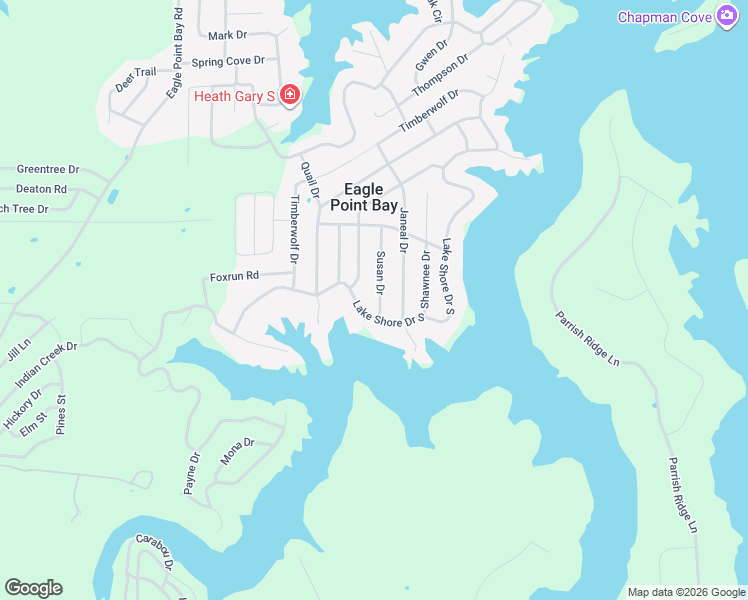 map of restaurants, bars, coffee shops, grocery stores, and more near 2-198 Susan Drive in Goreville