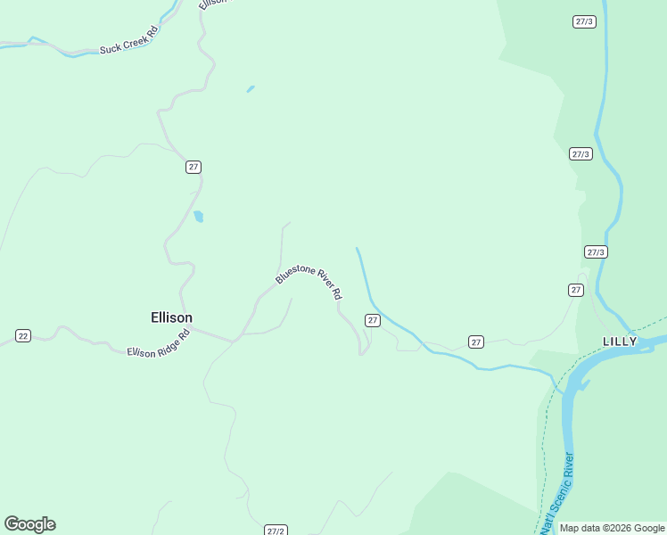 map of restaurants, bars, coffee shops, grocery stores, and more near 491 Bluestone River Road in Jumping Branch