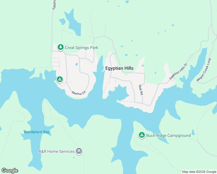 map of restaurants, bars, coffee shops, grocery stores, and more near 99 Blue Haven Point in Creal Springs