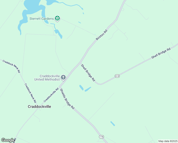 map of restaurants, bars, coffee shops, grocery stores, and more near 12499 Shell Bridge Road in Painter
