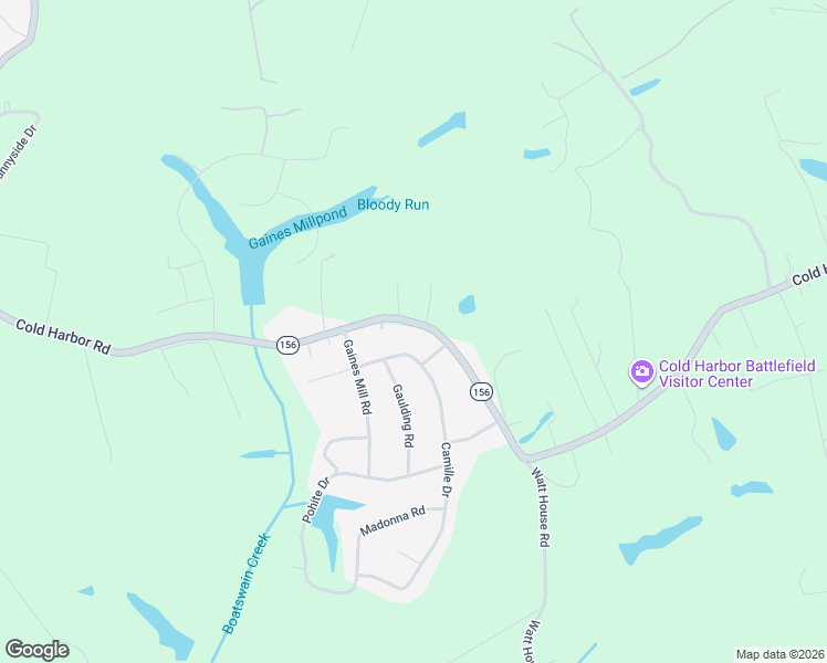 map of restaurants, bars, coffee shops, grocery stores, and more near 6353 Cold Harbor Road in Mechanicsville
