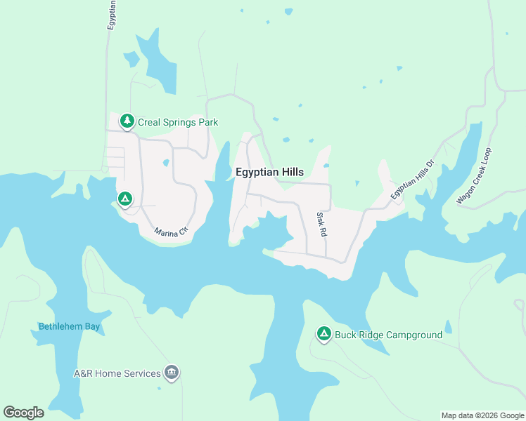 map of restaurants, bars, coffee shops, grocery stores, and more near 99 Blue Haven Point in Creal Springs