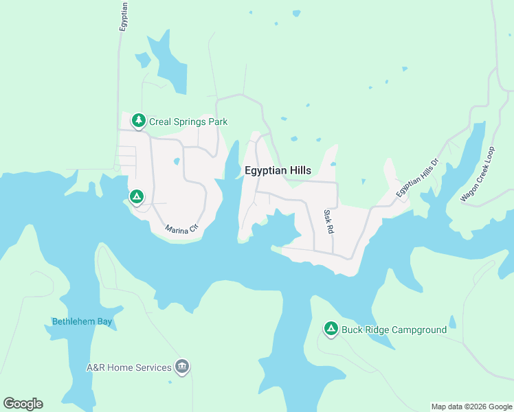 map of restaurants, bars, coffee shops, grocery stores, and more near 99 Blue Haven Point in Creal Springs