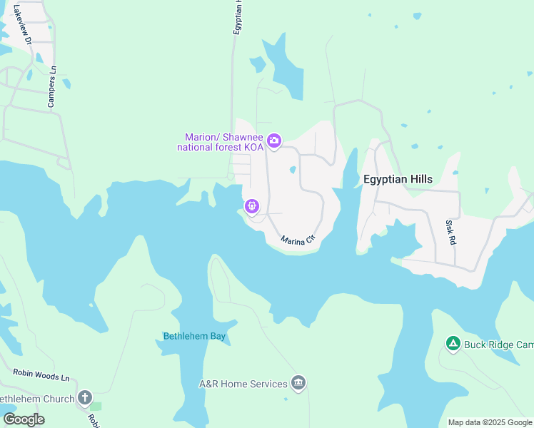 map of restaurants, bars, coffee shops, grocery stores, and more near 221 Marina Circle in Creal Springs