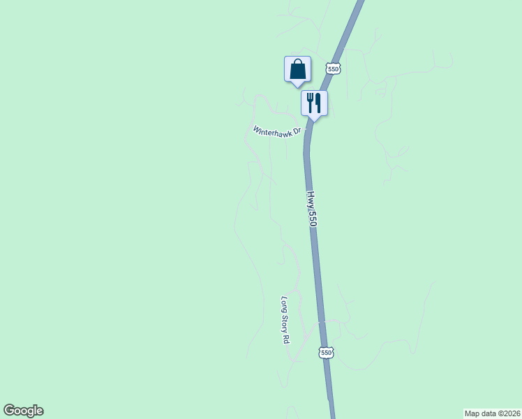 map of restaurants, bars, coffee shops, grocery stores, and more near 539 Long Story Road in Durango