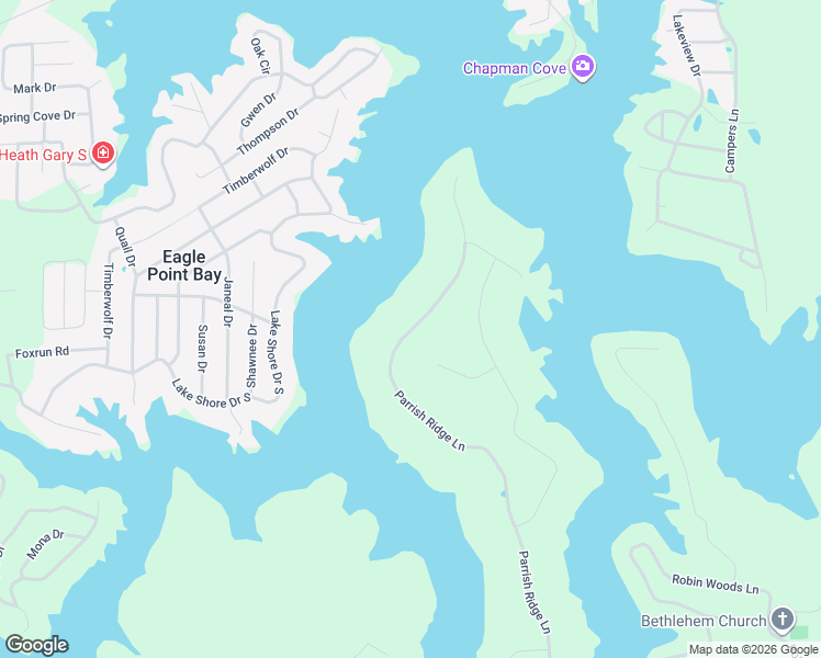 map of restaurants, bars, coffee shops, grocery stores, and more near 3605 Parrish Ridge Lane in Goreville