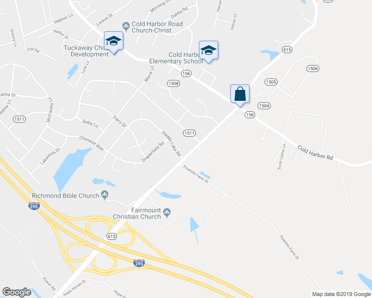 map of restaurants, bars, coffee shops, grocery stores, and more near 6289 Simi Court in Mechanicsville
