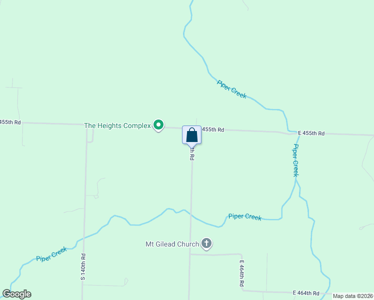 map of restaurants, bars, coffee shops, grocery stores, and more near 4561 South 145th Road in Bolivar
