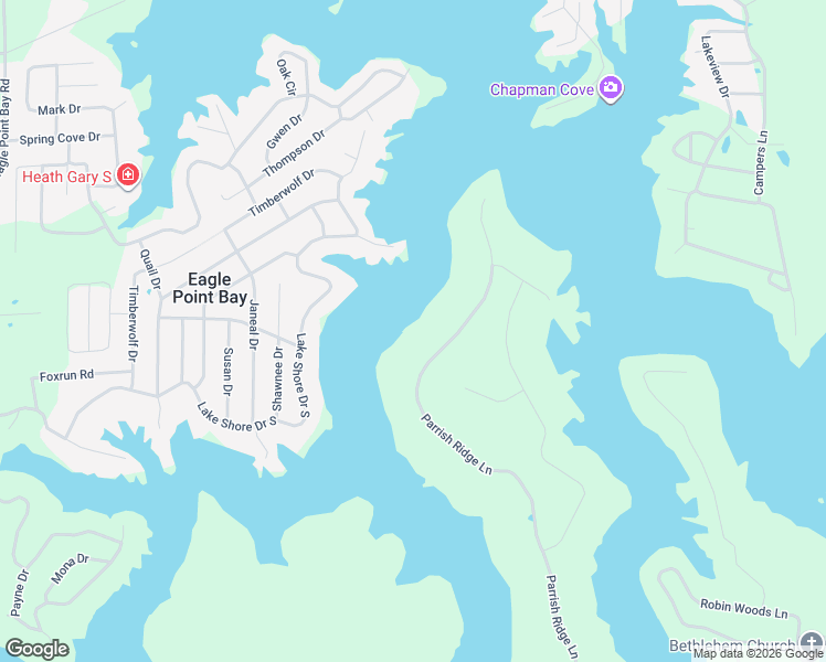 map of restaurants, bars, coffee shops, grocery stores, and more near 3605 Parrish Ridge Lane in Goreville