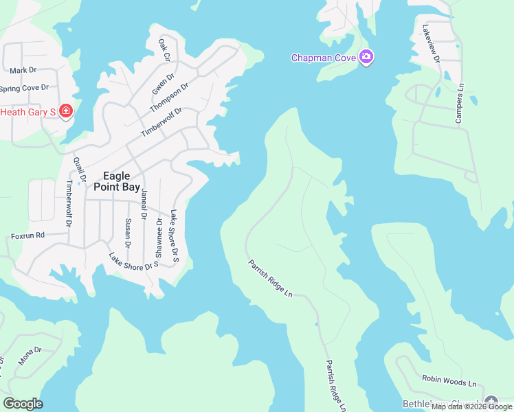 map of restaurants, bars, coffee shops, grocery stores, and more near Parrish Ridge Lane in Ozark